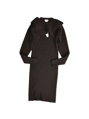 bottega veneta grey dress Silk mid-length dress